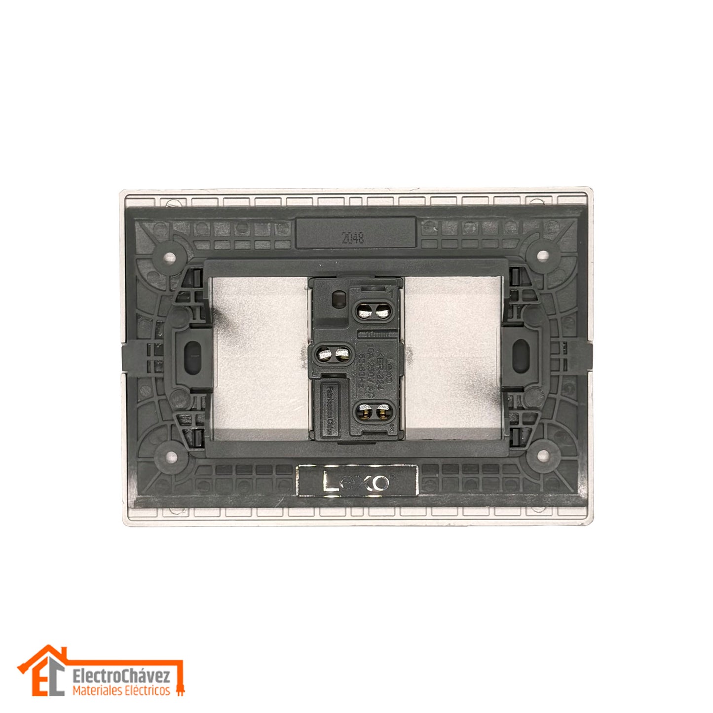 Interruptor Embutido Simple 9/24 10a Silver Andes Armado Metal - Lexo