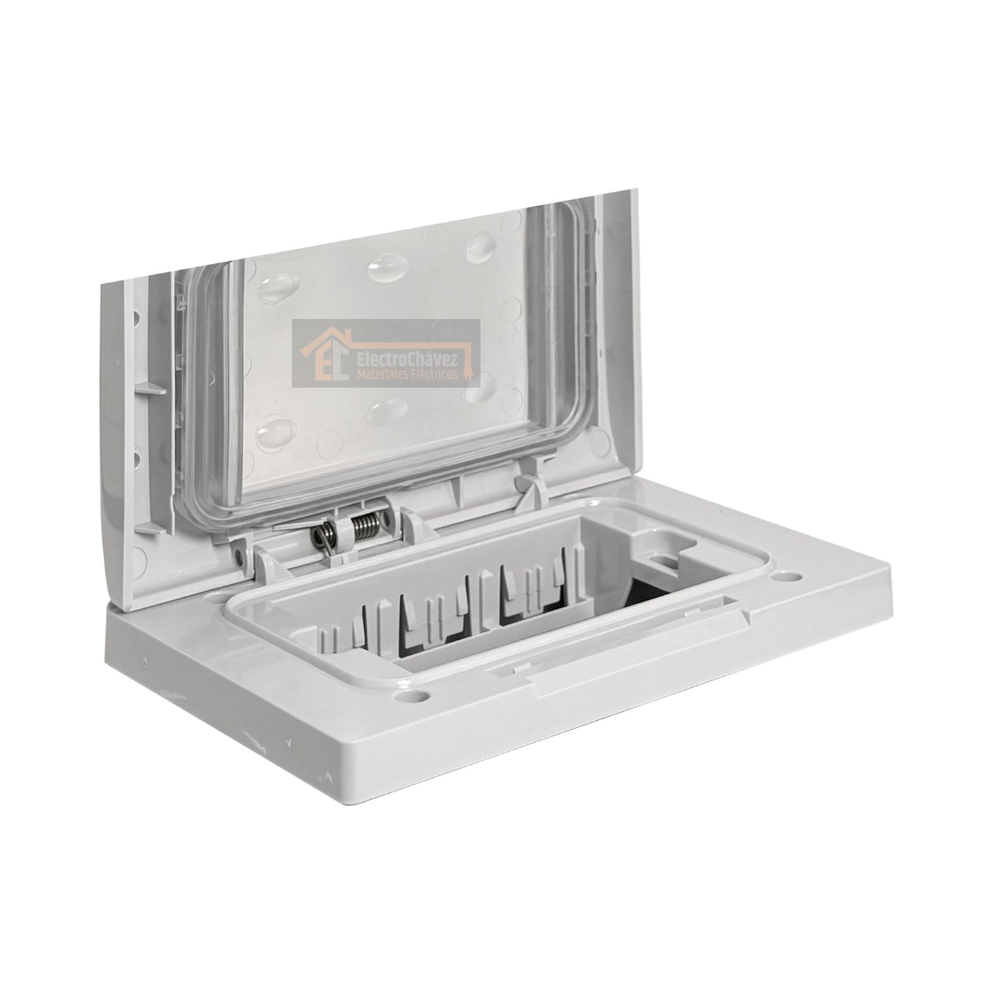 Placa 3 Puestos Embutida con Tapa Hidrobox Exterior Intemperie  - Kalop