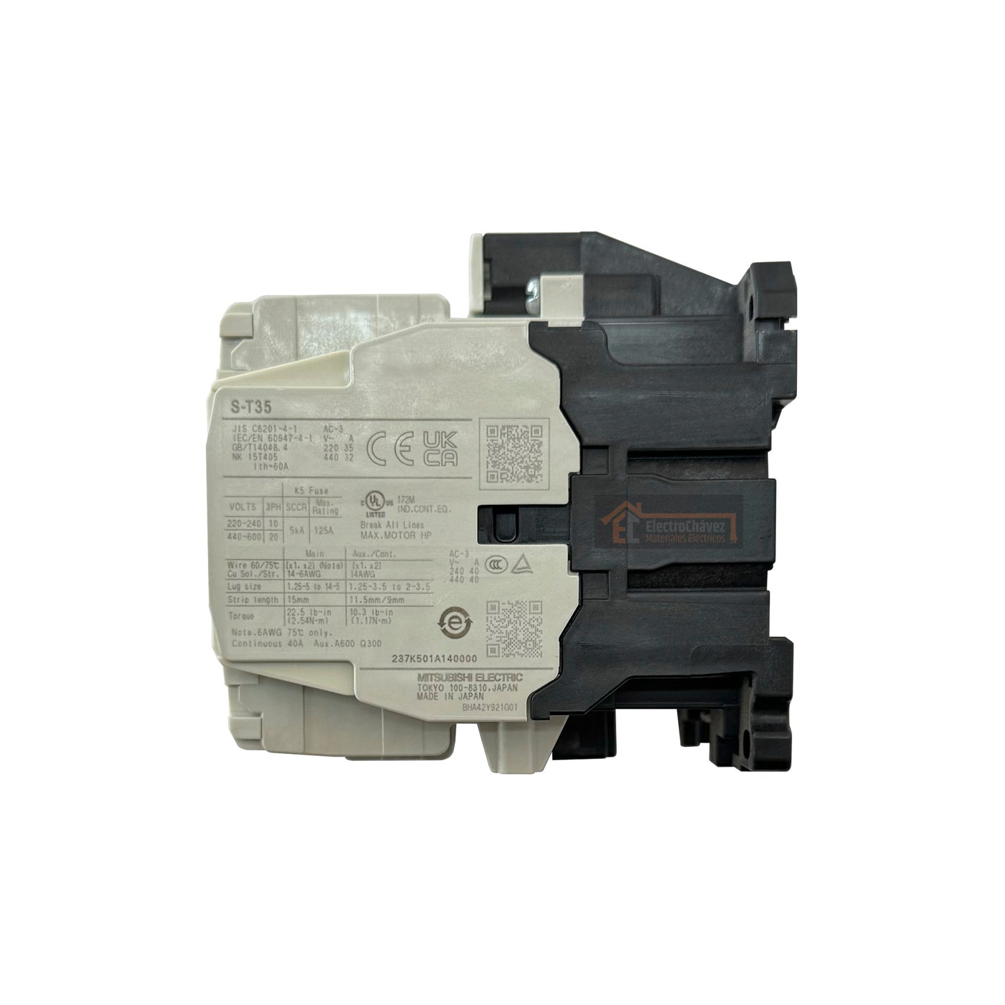 Contactor S-T35 / 3p + 2no + 2nc Trifásico Bobina 220v - Mitsubishi