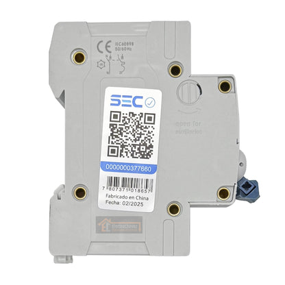 Interruptor Disyuntor Automático Bipolar 2p 20a (2x20a) 6ka Curva C - Lexo