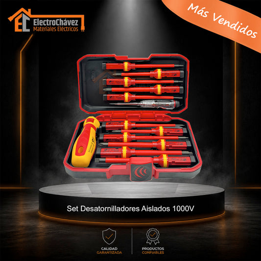 Set Maletín Destornilladores Aislados 1000v Electricistas