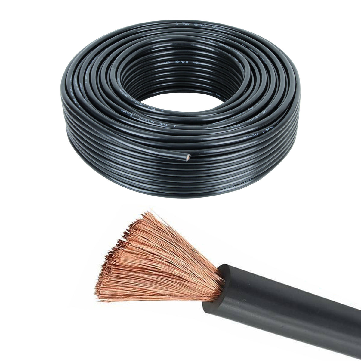 Cable De Soldadora / Soldar 4 Awg (21,2 mm²) 160amp (Por Metro)