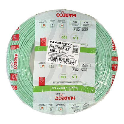 Cable Certificado Evaflex 1,5 mm² Libre De Halógeno (h07z1-k) por 100 metros