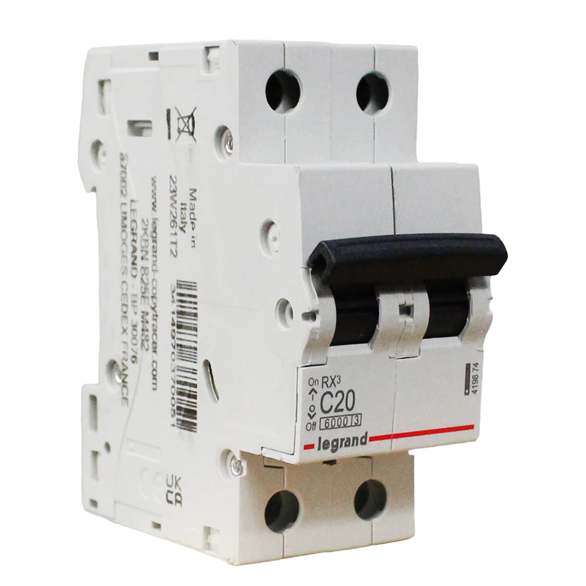 Interruptor Disyuntor Automático Bipolar 2p 20a (2x20a) 6ka Curva C - Legrand