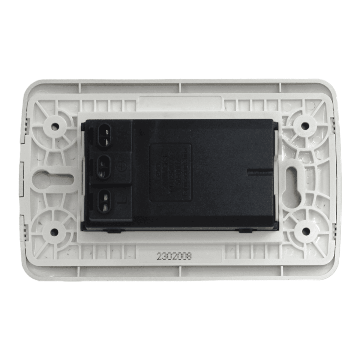 Enchufe Embutido Tríplex 2p+t 10a Blanco / Plata Armado - Lexo