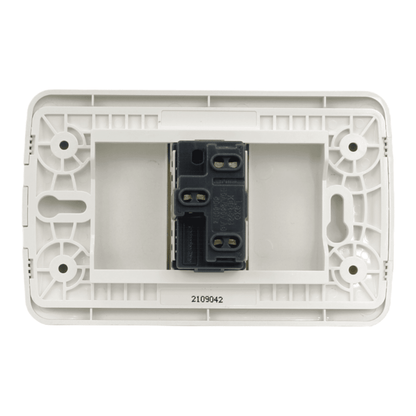 Interruptor Embutido Simple 9/24 10a blanco / Plata Armado - Lexo