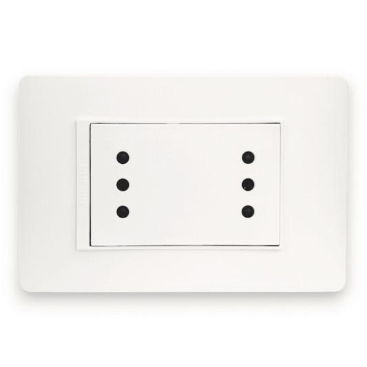 Enchufe Embutido Duplex 2p+t 10a Blanco Armado - Bticino