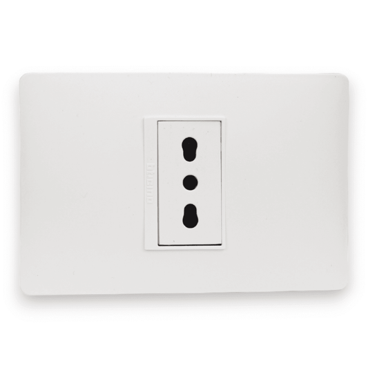 Enchufe Embutido Simple 2p+t 16a blanco Armado Luzica - Bticino