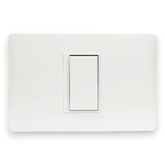 Interruptor Embutido Simple 9/12 10a Blanco Armado Luzica - Bticino