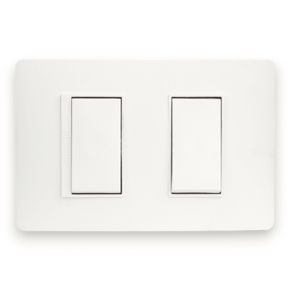 Interruptor Embutido doble 9/15 10a Blanco Armado Luzica - Bticino