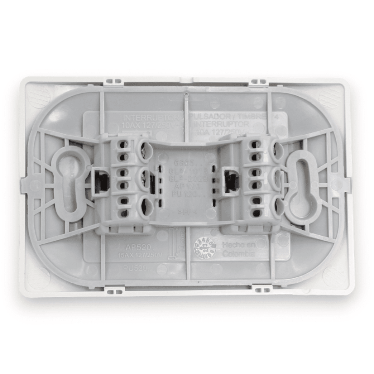 Interruptor Embutido doble 9/15 10a Blanco Armado Luzica - Bticino