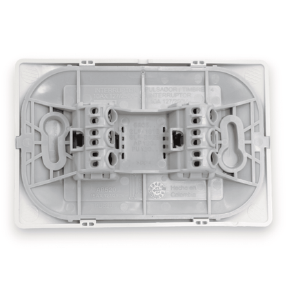 Interruptor Embutido doble 9/15 10a Blanco Armado Luzica - Bticino