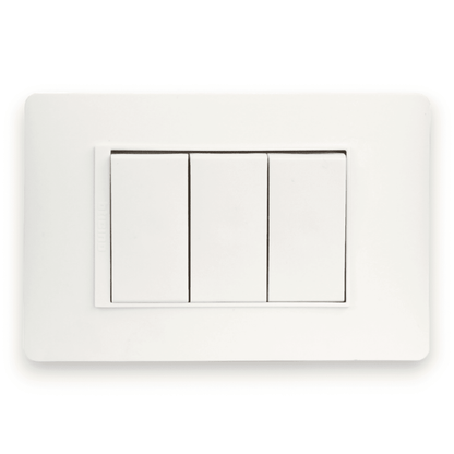 Interruptor Embutido triple 9/32 10a Blanco Armado Luzica - Bticino