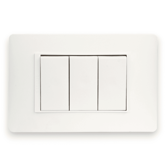 Interruptor Embutido triple 9/32 10a Blanco Armado Luzica - Bticino
