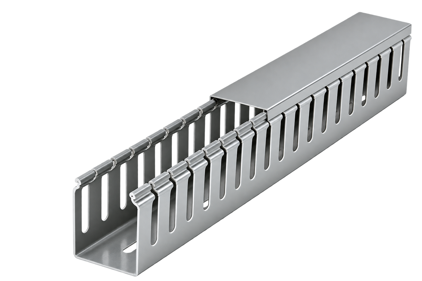 Canaleta Ranurada 40x60mm Largo 2 Metros Gris