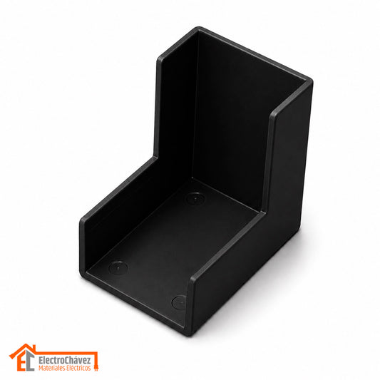 Curva Externa 20x10mm PVC Para Canaleta / Moldura Negro