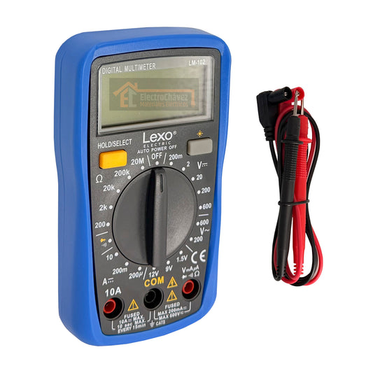 Tester Amperímetro Multímetro Digital  AC / DC 600v 10A - Lexo