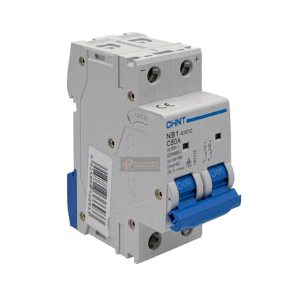 Interruptor Disyuntor Automático 2p 50a (2x50a) 6ka Curva C Tipo DC - Chint