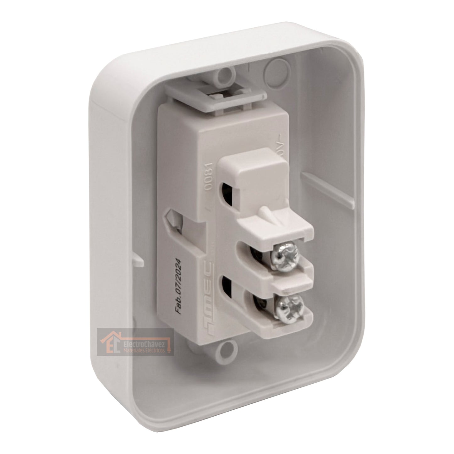 Casquete Interruptor sobrepuesto simple 9/12 10a blanco - Mec