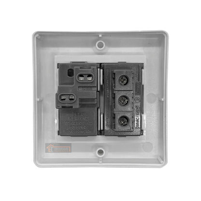 Casquete Enchufe Sobrepuesto 10a + interruptor 9/12  - Lexo