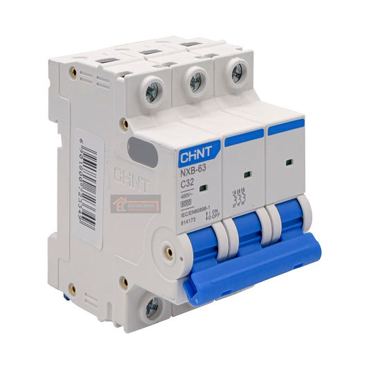 Interruptor Disyuntor Automático 3p 32a (3x32a) 6ka Curva C - Chint