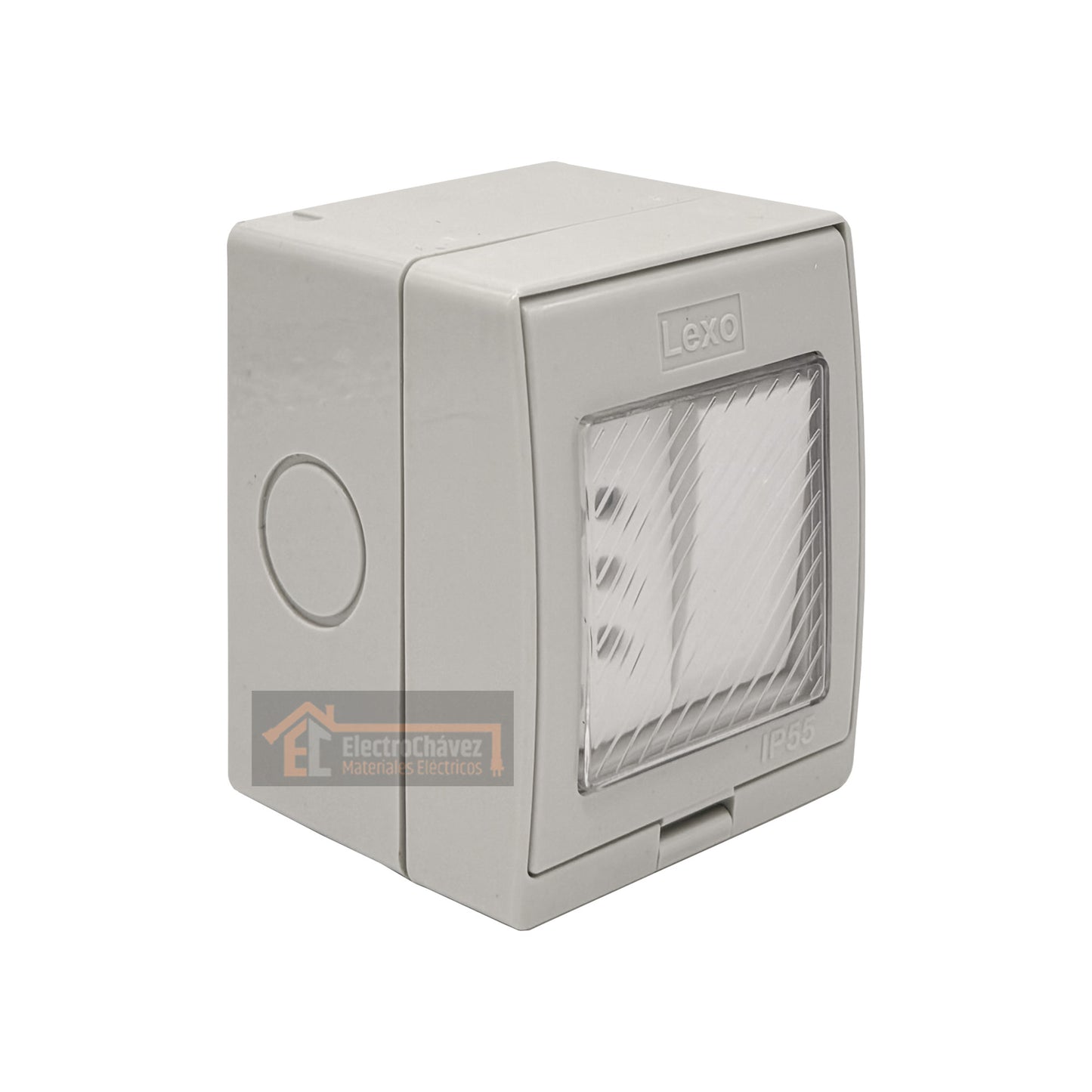 Casquete Interruptor 9/12 + Enchufe 10a Hidrobox Exterior Intemperie  - Lexo