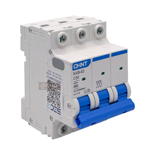 Interruptor Disyuntor Automático 3p 50a (3x50a) 6ka Curva C - Chint