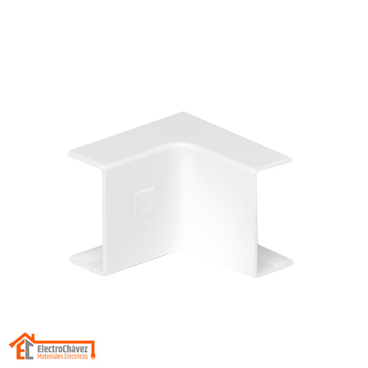 Curva Interior 100x50mm PVC Para Canaleta / Moldura Blanco