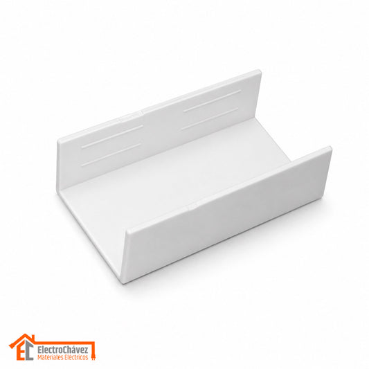 Copla Unión 100x50mm PVC Para Canaleta / Moldura Blanco