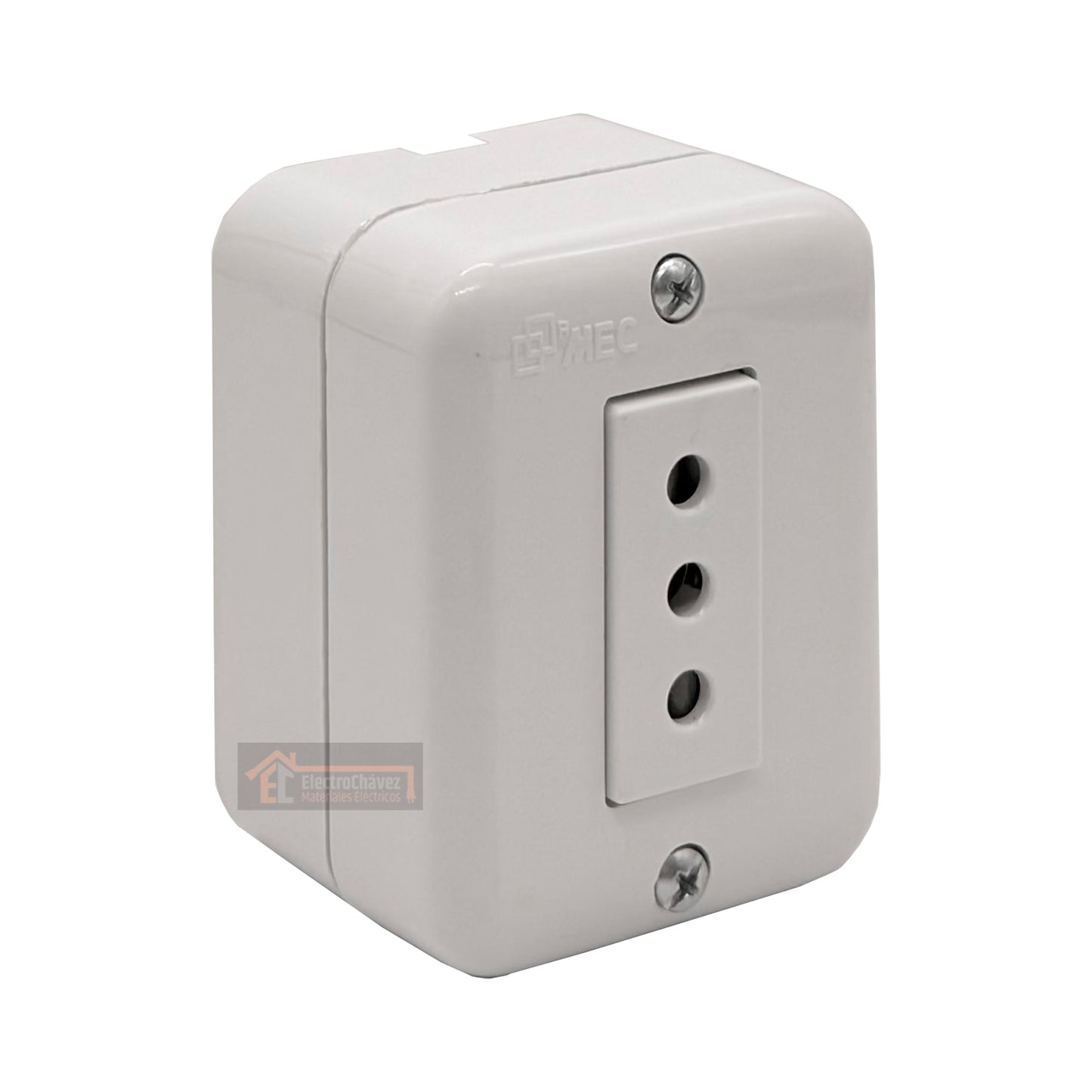 Casquete Enchufe sobrepuesto Simple 2p+t 10a blanco - Mec