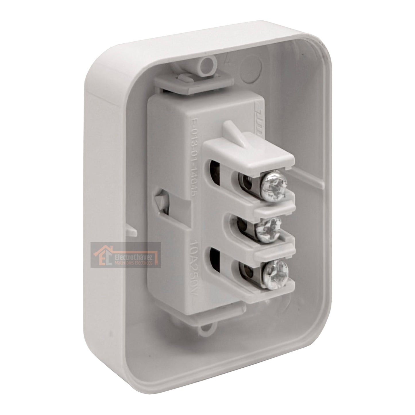 Casquete Interruptor sobrepuesto simple 9/24 10a blanco - Mec