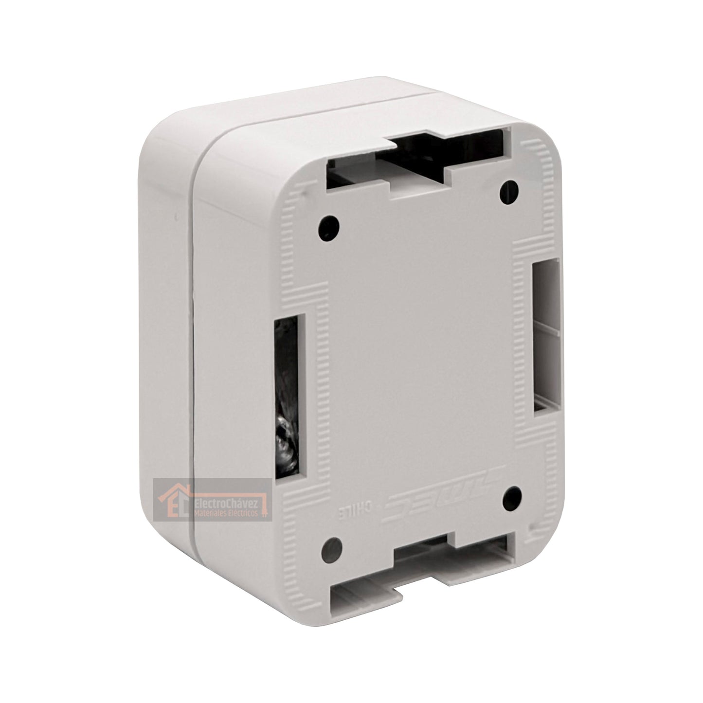 Casquete Enchufe sobrepuesto doble 2p+t 10a blanco - Mec