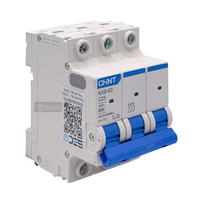Interruptor Disyuntor Automático 3p 25a (3x25a) 6ka Curva C - Chint