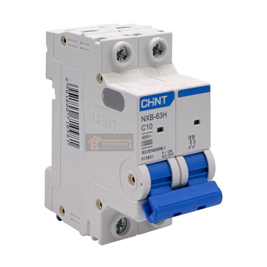 Interruptor Disyuntor Automático 2p 10a (2x10a) 10ka Curva C - Chint