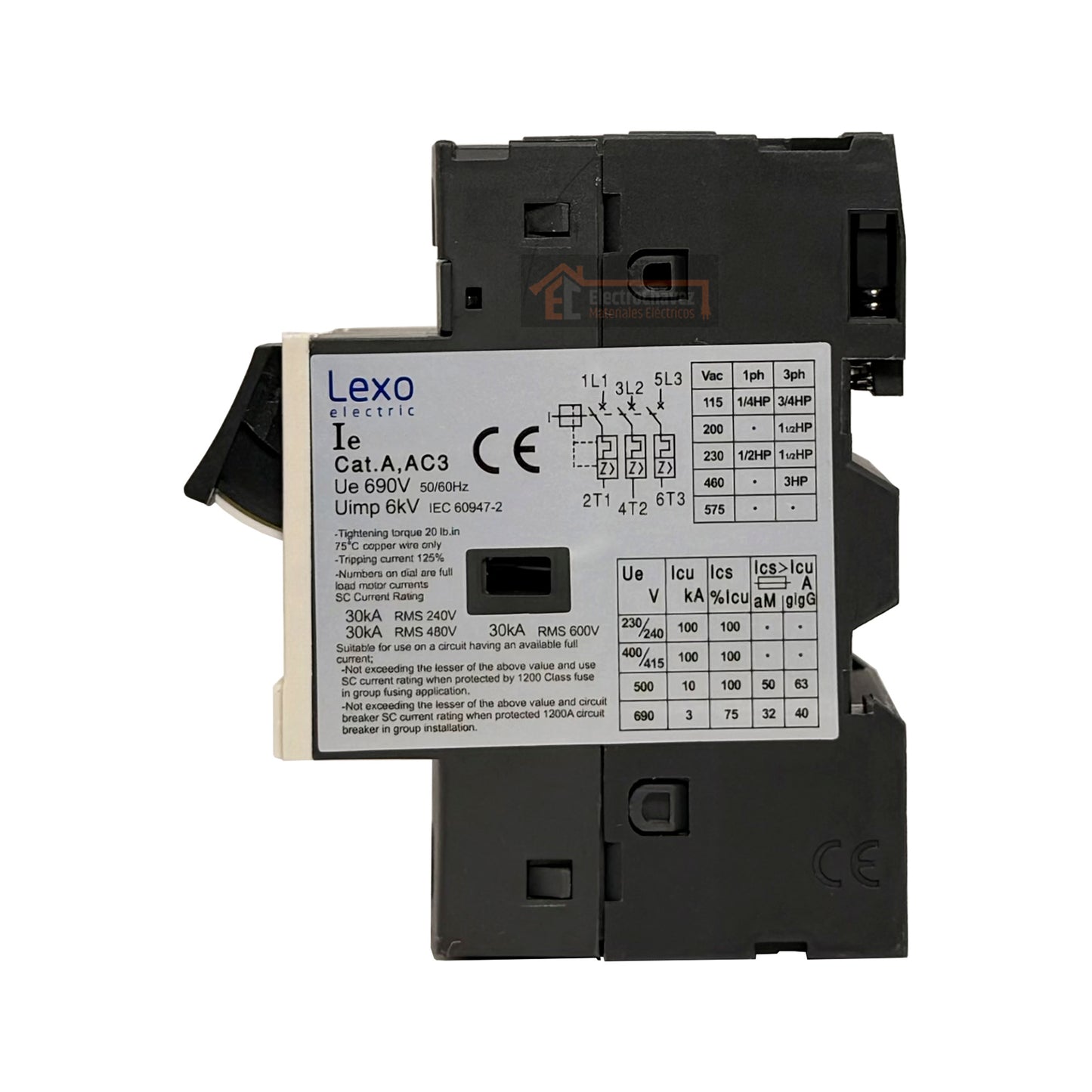 Guardamotor Protección 1.6a - 2.5a - Lexo