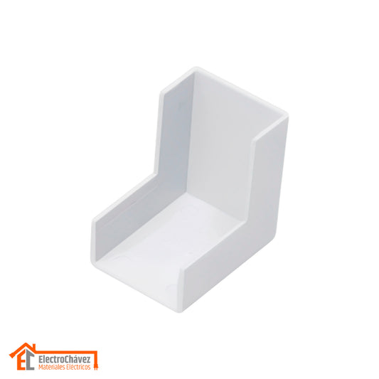 Curva Externa 40x16mm PVC Para Canaleta / Moldura Blanco