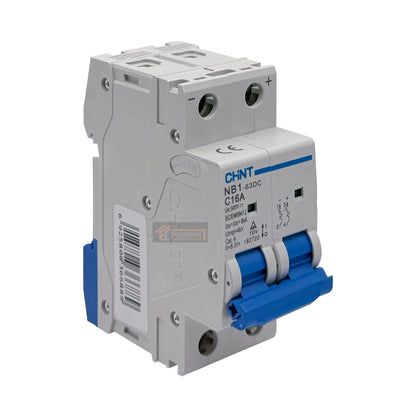 Interruptor Disyuntor Automático 2p 16a (2x16a) 6ka Curva C Tipo DC - Chint