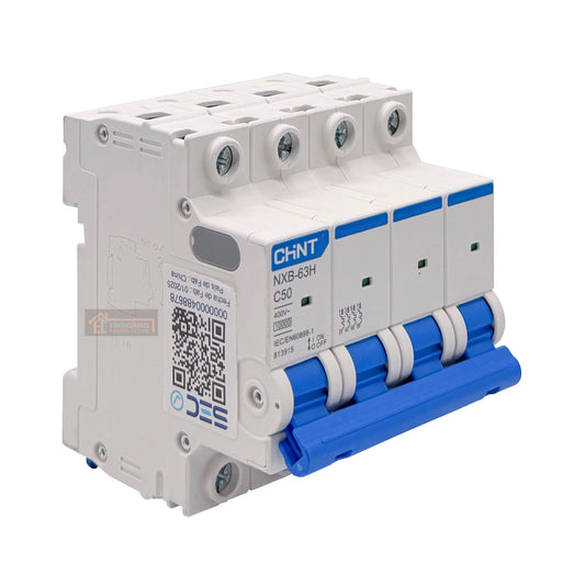 Interruptor Disyuntor Automático 4p 50a (4x50a) 10ka Curva C - Chint