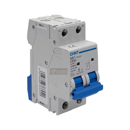 Interruptor Disyuntor Automático 2p 63a (2x63a) 6ka Curva C Tipo DC - Chint