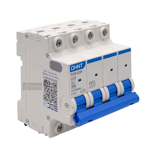 Interruptor Disyuntor Automático 4p 25a (4x25a) 10ka Curva C - Chint