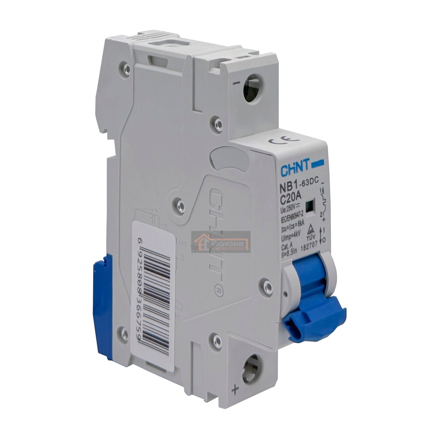 Interruptor Disyuntor Automático 1p 20a (1x20a) 6ka Curva C Tipo DC - Chint