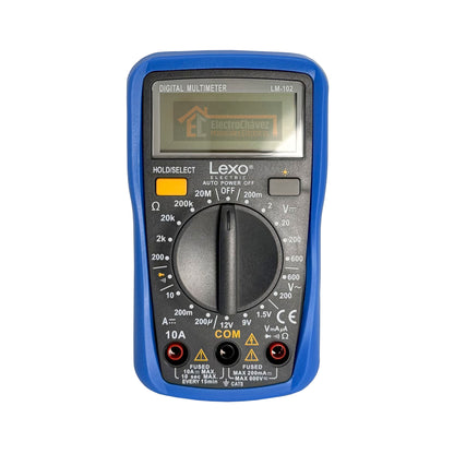 Tester Amperímetro Multímetro Digital  AC / DC 600v 10A - Lexo