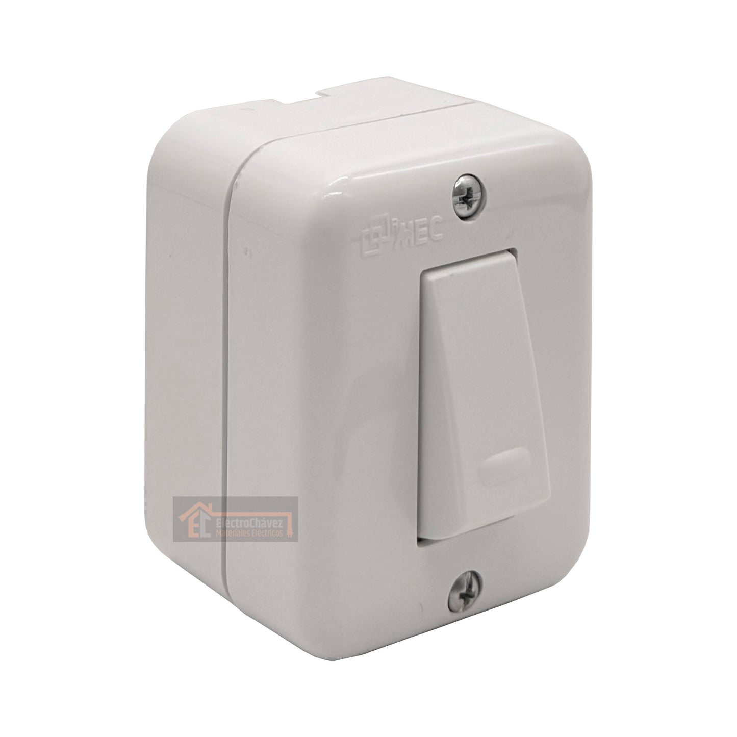 Casquete Interruptor sobrepuesto simple 9/12 10a blanco - Mec