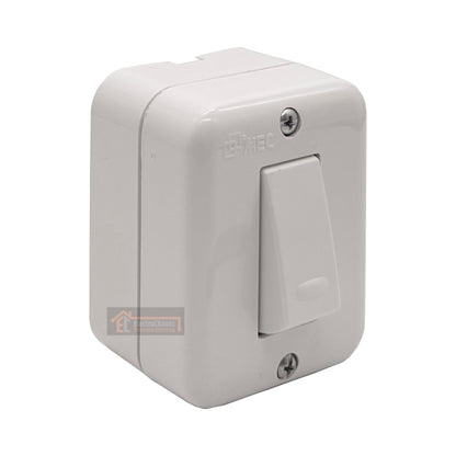 Casquete Interruptor sobrepuesto simple 9/12 10a blanco - Mec