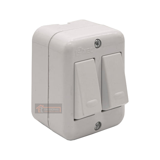 Casquete Interruptor sobrepuesto doble 9/15 10a blanco - Mec