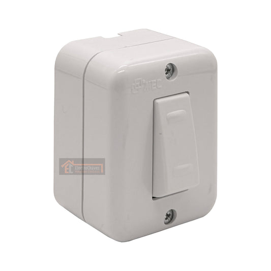 Casquete Interruptor sobrepuesto simple 9/24 10a blanco - Mec