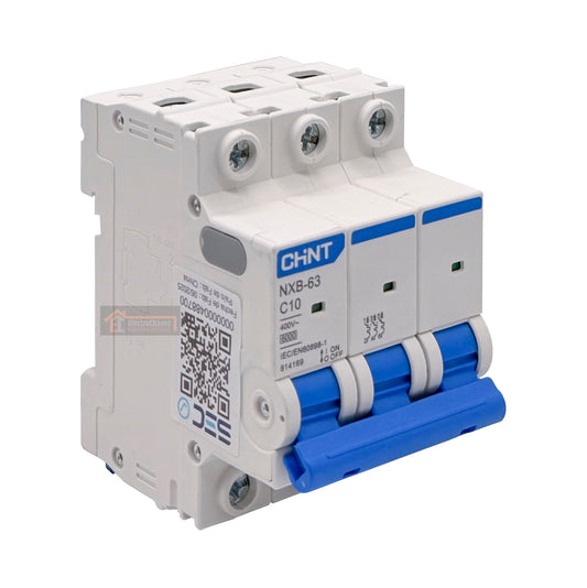 Interruptor Disyuntor Automático 3p 10a (3x10a) 6ka Curva C - Chint